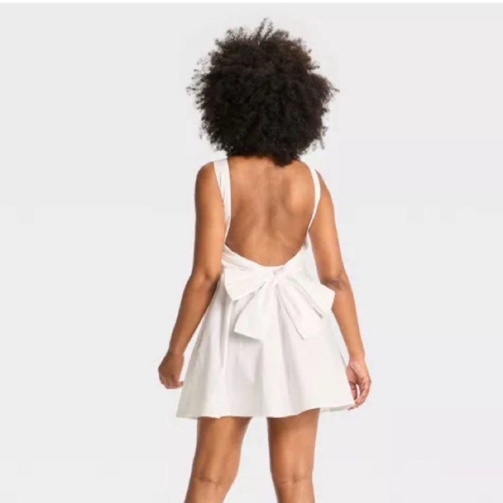 Wild Fable White Backless Mini Dress NWT Size Small - Picture 6 of 6